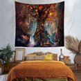 thumbnail image 3 of 1PCTree Of Life Colgante de pared, Tapiz psicodélico Tapices Cascadas debajo de un árbol antiguo, Decoración para colgar en la pared para el dormitorio Sala de estar, 180X230cm JAMW Sencillez, 3 of 5