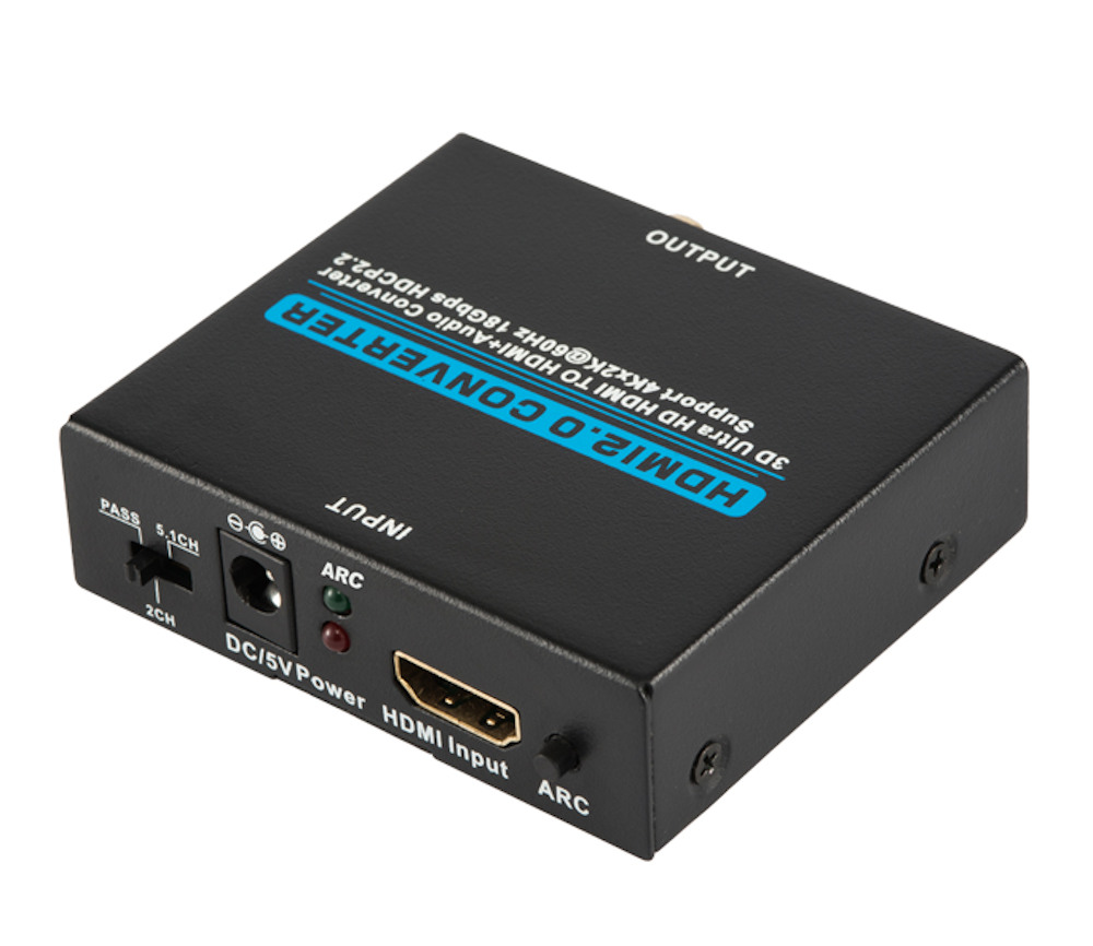 HDMI (4K60) Passthru Audio Extractor, 3.5mm/Coax/Toslink Audio/HDMI