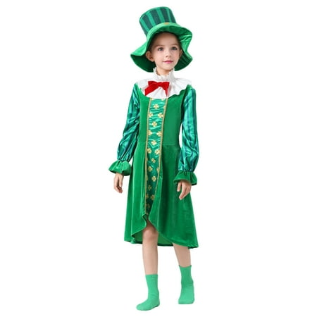 

Children s St. Patrick s Day Ethnic Irish Girls Dress Stage Performance Clothes for Toddler Girl Cat Dress School Dance Dresses for Girls Girl Christmas Dress Christmas Dresses for Toddler Girls Girl