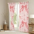 thumbnail image 3 of Homewish Kawaii Bow Curtains Pack of 2 (42x84 Each) for Kids Children Girls,Dreamy Princess Curtains Blackout,Cartoon Bow Knot Stars Bedroom Curtains,Ultra Soft Home Decor, 3 of 6