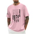 thumbnail image 4 of Birdeem Chemises pour Hommes Hommes Imprimé Col Rond Décontracté Mode Manches Courtes Blouses Col Rond Chemises, 4 of 9