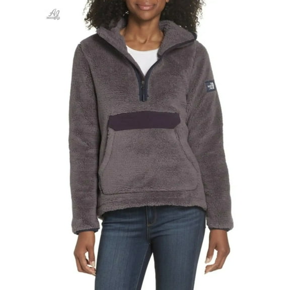 The North Face Jacket Womens Campshire Sherpa Fleece 1/4 Zip Pullover Hoodie
