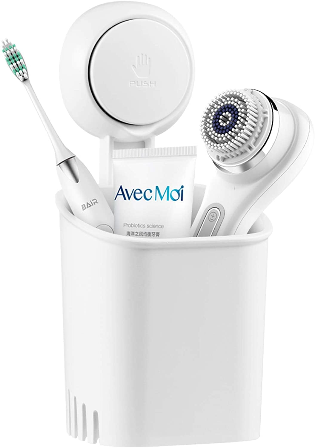 Toothbrush Holder, LUXEAR Suction Cup Toothbrush and Toothpaste Holder