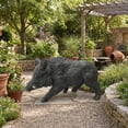 thumbnail image 2 of YIYADO Realistic Wild Boar Statue, Weatherproof Resin Animal Ornament for Indoor Outdoor Lawn Courtyard Decor, 2 of 6