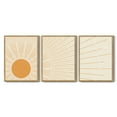 thumbnail image 4 of SHENIFY Boho Sun Wall Art Minimalist Bohemain Wall Printing Sun Lines Warm Prints Decor 11x14in3pcs Natural Framed, 4 of 5