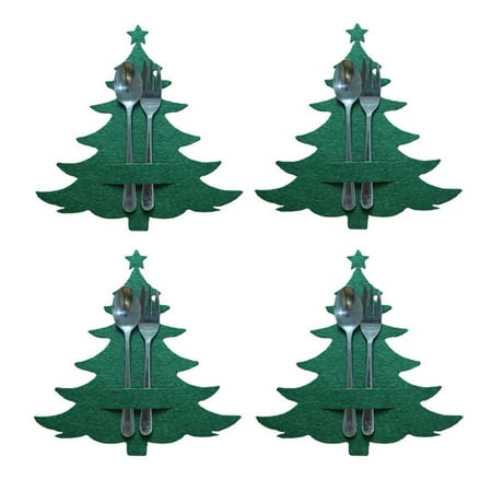 

Dezsed Christmas Decorations Table Tableware Set Creative Hotel Tableware Set Christmas Tree Knife And Fork Bag 4 Pieces