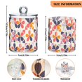 thumbnail image 5 of Yayeee 4 Pack Qtip Holder Bathroom Cotton Swab Canister with Lid Clear Dispenser Set, Purple Retro Flower, 5 of 6