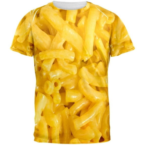 Mac and cheese All Over Adult T-Shirt - Medium