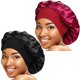 thumbnail image 3 of Gorro de dormir KPLFUBK con banda elástica ancha de satén, suave y cómodo para cabello negro de mujer (paquete de 2), 3 of 4