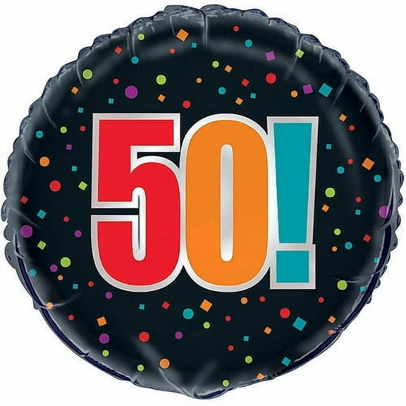 18" Foil 50th Birthday Cheer Balloon