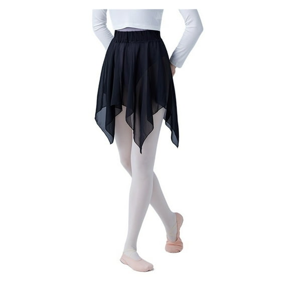 Dance Skirts Adult Irregular Chiffon Ballet Dance Tutu Skirt Women Girls Gymnastics Skate Wrap Skirt Training Ballet Skirts