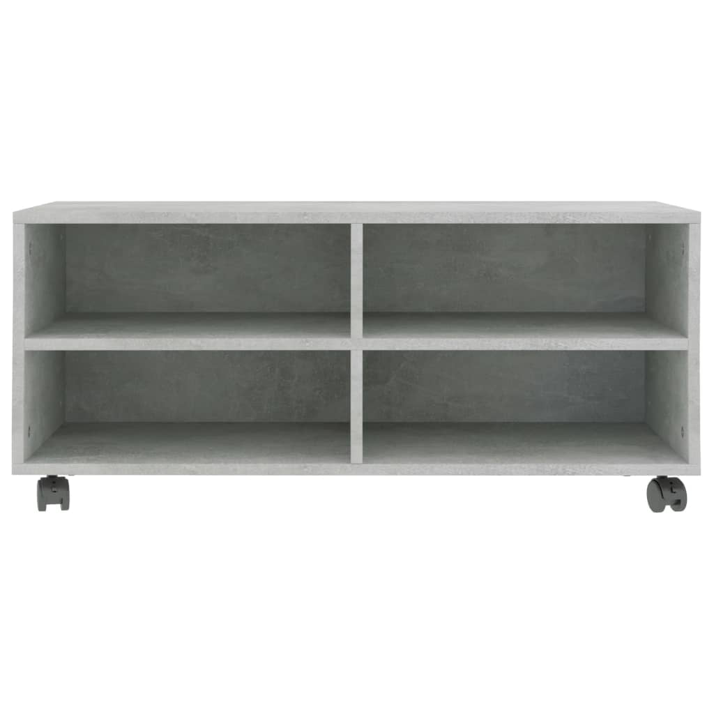 Kepooman 35" Modern Rolling TV Stand Cabinet with Castors for Living Room, Light Gray