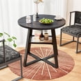 thumbnail image 6 of 31.5 in Small Round Dining Table for 2–4, Space Saving Kitchen Table with Storage, Mid Century Modern Metal Legs, Black, 6 of 9