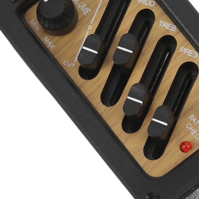 Pastilla de guitarra acústica Preamp Piezo 4 bandas EQ sistema ecualizador Color de grano de madera 7545R