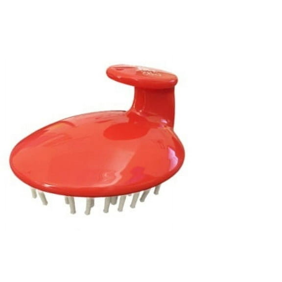 G.B.S Men's Shampoo Brush, Soft Silicone Bristles- Pack Of 1 - Red