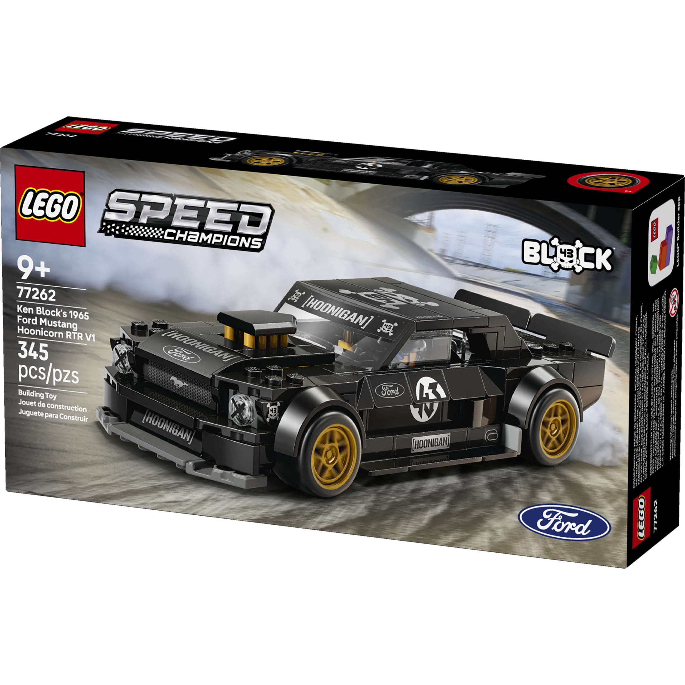 LEGO Speed Champions Ken Block's '65 Ford Mustang Hoonicorn V1 - Building Set for Boys & Girls, Ages 9+ - Mustang Toy Car for Play or Display - Gift for Birthdays - 77262