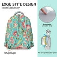 thumbnail image 5 of "Sunflower Design Metallic Backpack - Shimmery Flowers Print School Backpack, Iridescent Floral Bookbag for Fashion-Forward Students", 5 of 6