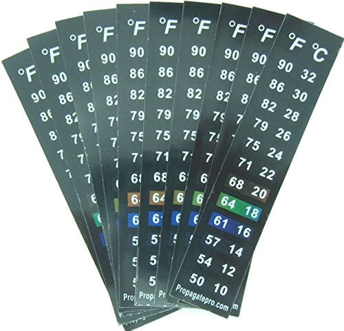 8-34 °C Digital Display Sticker for Wine Beer Aquariums 24 Pieces Stick on Thermometer Strip for Brewing Fermenting Temperature Sticker Decal Crystal Adhesive 46-93 °F 