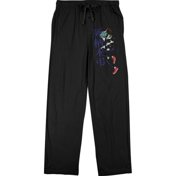My Hero Academia Tomura Shigaraki Character Men's Black Graphic Sleep Pajama Pants-3X-Large