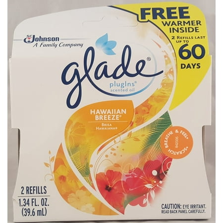 Glade Plugins Hawaiian Breeze 2 Refills and 1 Warmer