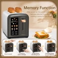 thumbnail image 3 of SEEDEEM Toaster 2 Slice, Real Touch Screen with LCD Display, Single-Slice Function, Stainless Steel Toaster, 50% Faster Heating, 1.5" Wide Slots, Removable Crumb Tra, 3 of 8