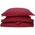 thumbnail image 1 of 100% Cotton Percale Matte Finish Duvet Cover and Pillow Sham Set Burgundy / Cal King, 1 of 1