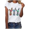 thumbnail image 1 of Ichuanyi Womens Swimsuits Clearance Women's O-Neck Interesting Print Tops Casual Loose Blouse Tops Ichuanyi Ichuanyi, 1 of 6