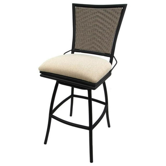 Swivel  30" Bar Stool Erin Outdoor- Valley Linen Fabric