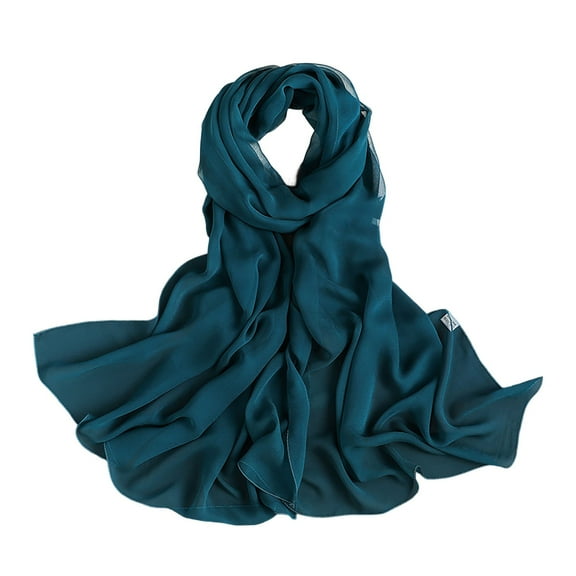 IMENGL Comfortable Breathable Scarf For Outdoor, Gradual Color Temperament Scarf Etiquette Decoration Long Chiffon Scarf, Green Dust Sand Proof Scarf For Windy Days, Green One Size, Size One Size