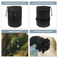 thumbnail image 3 of PhooArto Travel Cosmetic Bags Barrel Makeup Bag, Multifunctional Toiletry Bucket Bags Round Organizer Storage Pocket, Giant Magnolias Flower Painting, 3 of 6
