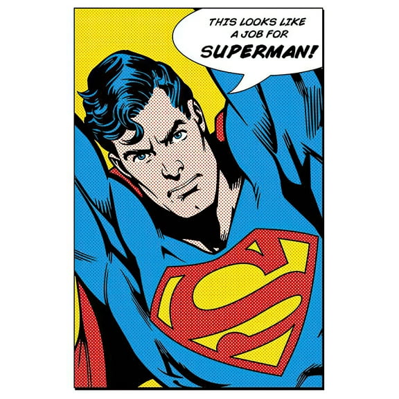 Superman - Comic Poster - Looks Like A Job For Superman (Size: 24" X 36") (Poster & Poster Strip Set)