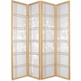 thumbnail image 7 of Oriental Furniture 6 Ft Tall Double Cross Bamboo Tree Shoji Screen, 6 panel, honey color, 7 of 7