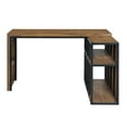 thumbnail image 3 of Alaterre Furniture Lloyd Acacia Wood 55"W Corner Desk with Storage Credenza, Natural, 3 of 3