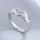 thumbnail image 1 of Anillos de abrazo de mano de corazón romántico para mujer, acero inoxidable, geométrico, palma, amor, gesto, anillo de pareja, boda, regalo de joyería de navidad, 1 of 4