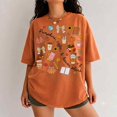thumbnail image 3 of Pumpkins Coffee and Lesson Plans Teacher T-Shirt, Cute Fall Classroom Graphic Tee, Cozy Autumn School Shirt, Comfort Colors Gift for Teachers - Yam, 2XL, 3 of 4