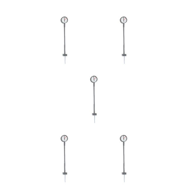 Justharion Platform Clock Lamps DIY Material Miniature Lamppost Station Building Layout Post Street Lights Home Decorations Toys Type7 5Set