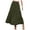 Green, variant on OSOLU Solid Color Women Summer Boho Elastic High Waist Pleated A-Line Flowy Ruffle Swing Tiered Long Beach Skirt Cozy Skirts