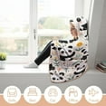 thumbnail image 5 of Hooded Blanket Cartoon Panda Wearable Blanket Cute Panda Blanket Soft Fleece Throw Blanket with Hood for Kids Adults, 5 of 6