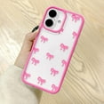 thumbnail image 2 of Case for iPhone 16/plus/pro/pro max/e, Clear Cute Ribbon Bowknot Pattern Aesthetic Transparent Phone Case Raised Camera Protection Stylish Slim Soft Durable TPU Protective Cover for Women Girls, 2 of 9