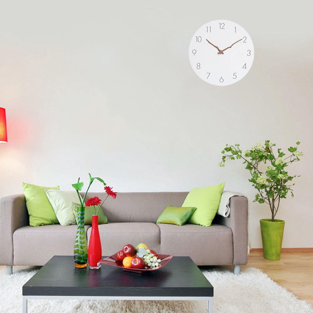 CRILSTYLEO Decorative Wall Clock for Living Room and Bedroom, MDF Material, Stylish Background Design, 1 Pack