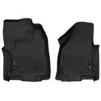 Husky Liners 18721 Weatherbeater Floor Mats Fit 2012-2016 Ford F-250/F-350/F-450 Regular Cab Carpet w/o Manual Transfer Case Front Row Liners 2pc Black