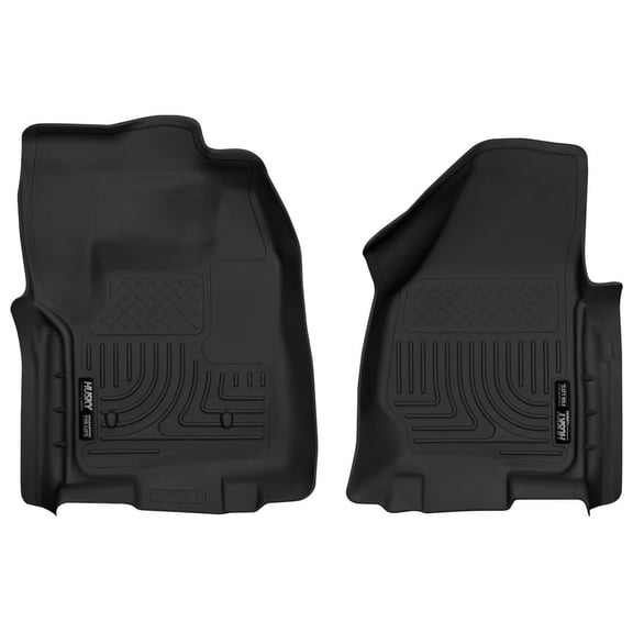 Husky Liners 18721 Weatherbeater Floor Mats Fit 2012-2016 Ford F-250/F-350/F-450 Regular Cab Carpet w/o Manual Transfer Case Front Row Liners 2pc Black