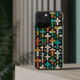 thumbnail image 3 of DistinctInk Hybrid (Acrylic / TPU) Clear Slim Fit Case for Apple iPhone 12 Pro (6.1" Screen) - "Vibrant Christian Crosses in Bold Patterns", 3 of 8