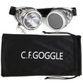 thumbnail image 3 of SAYFUT Steampunk Goggles Rave Glasses with Colored Lenses, Handcrafted Victorian Style, Double Ocular Loupe, One Size, Five Color to Choose, 3 of 5