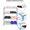 thumbnail image 4 of Estante para zapatos de 4 niveles, organizador de zapatos, estante compacto apilable, soporte para zapatos de piso para espacio estrecho, organizador, 4 of 4