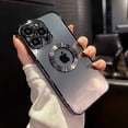 thumbnail image 3 of Funda transparente chapada de lujo para IPhone, 15, 14, 13, 12, 11 Pro Max, X, XS, XR, 7, 8 Plus, SE 2020, Protector de lente completo, cubierta suave, 3 of 4