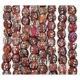 thumbnail image 4 of The Bead Chest Antique Venetian Flower White Heart Beads 11mm Ethiopia African Red Round Glass Large Hole 25 Inch Strand Handmade, 4 of 4