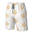 thumbnail image 3 of Wukai Wheat Print Beach Trunks with Compression Liner Swimsuit Quick Dry Beach Sports Shorts with Pocket-Large, 3 of 8