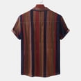 thumbnail image 5 of Mchoice Beach Shirts for Men,Men's Vacation Striped Shirts Casual Short Sleeve Button Down Printed Summer Vintage Beach Tops, 5 of 5