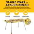 thumbnail image 4 of Sunflower Floral Table Cloths for 8 Foot Rectangle Tables, Farmhouse Pastoral Daisy Bees Brown Wood Patio Waterproof Elastic Fitted Tablecloths, Washable Rectangular Table Cover for Camping, 4 of 8